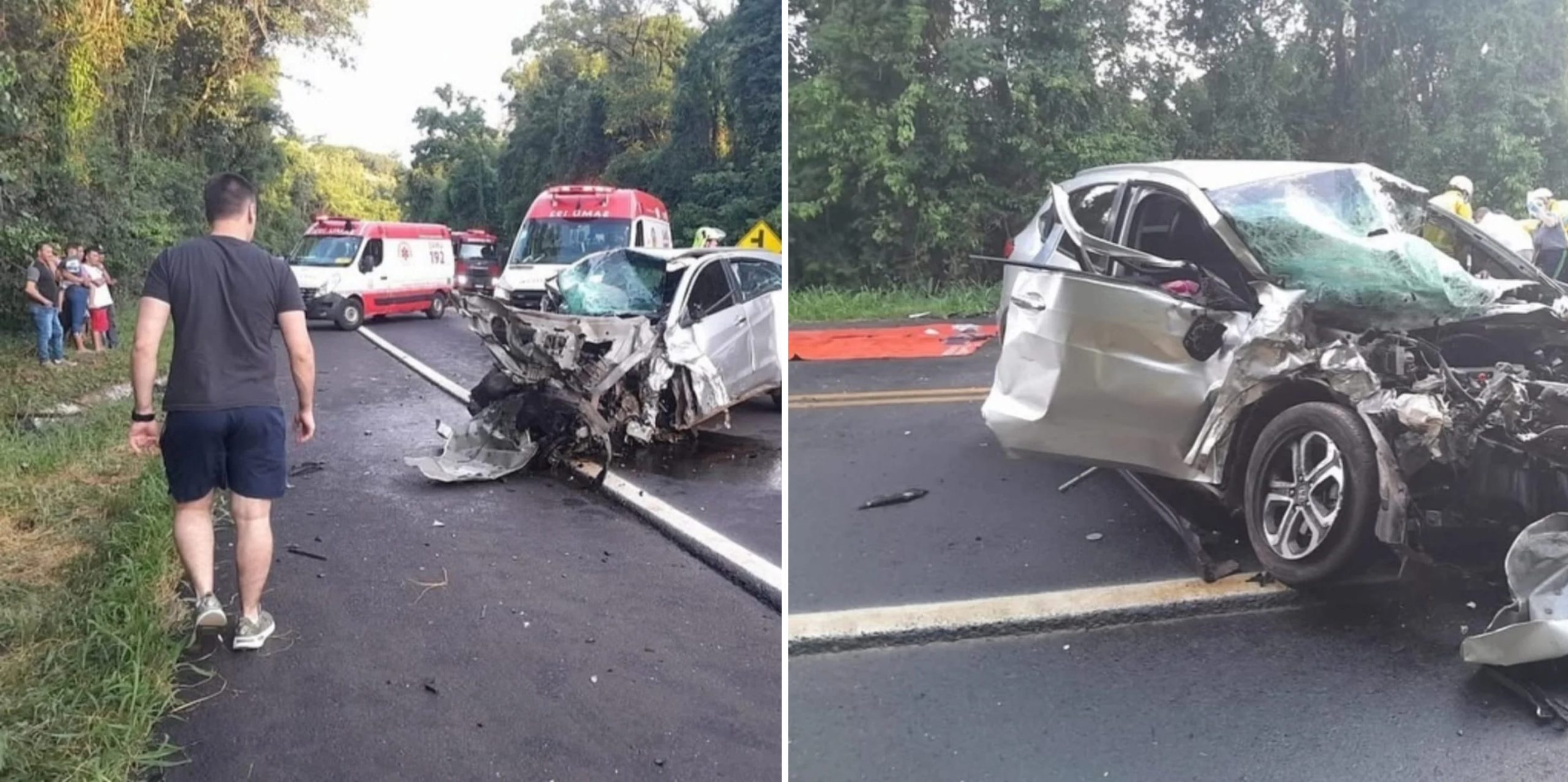 PRF confirma três óbitos em gravíssimo acidente na BR-282