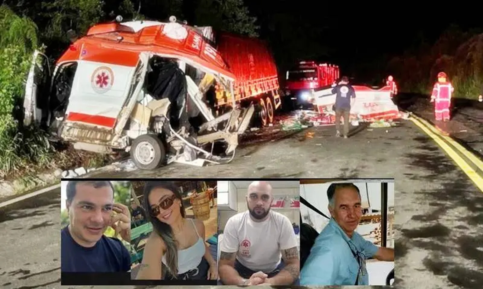 Quem era a equipe do Samu que morreu em grave acidente na BR-476
