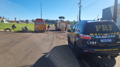 Imagem referente a Motociclista tem fratura no braço após sofrer acidente às margens da BR-277