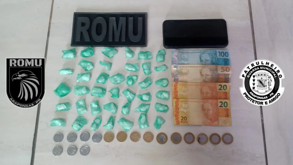 Traficante disfarçado de funcionário da Sanepar é preso com 39 porções de cocaína