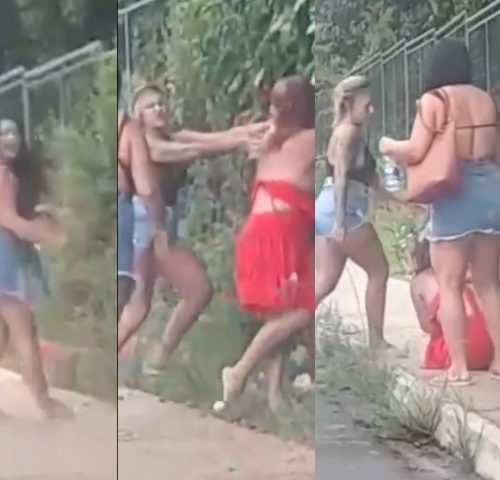 Imagem referente a Briga por território entre “damas da noite” acaba em topless e viraliza