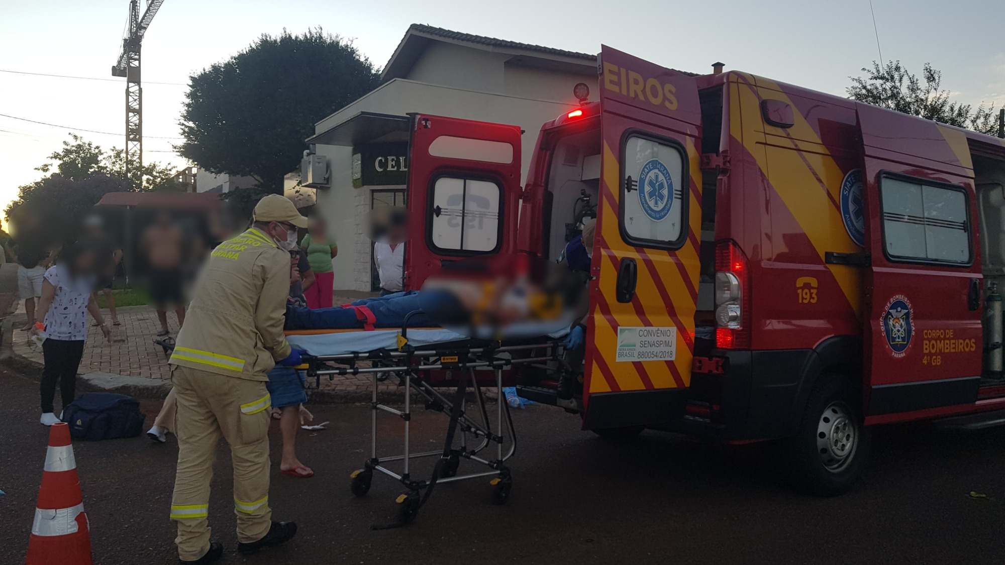 Adolescente fica ferido em acidente no Pioneiros Catarinenses