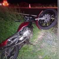 Imagem referente a Acidente de moto na BR-376 deixa dois feridos