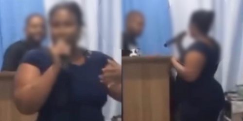 Imagem referente a Barraco gospel: mulher interrompe culto para denunciar traição do marido pastor