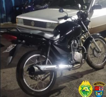 Imagem referente a Motocicleta furtada é recuperada pela polícia em Pato Branco