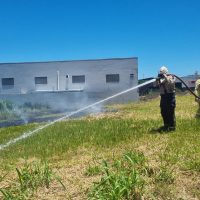 Imagem referente a Bombeiros combatem incêndio em vegetação no Santo Inácio