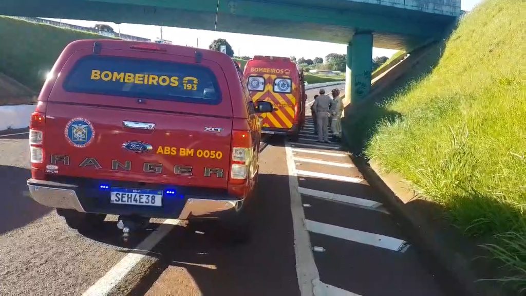 Mulher se joga de viaduto em Cascavel e fica em estado grave