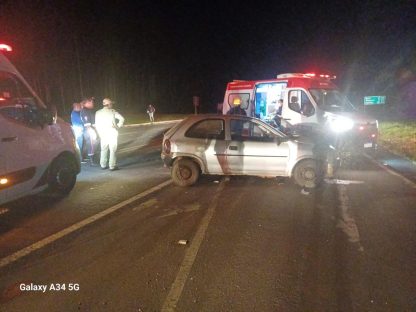 Condutor embriagado bate o carro e deixa 5 vítimas na BR-153 Imagem referente a Condutor embriagado bate o carro e deixa 5 vítimas na BR-153