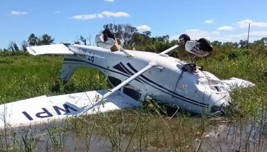 Imagem referente a Avião cai no Pantanal e três pessoas são resgatadas com vida no Mato Grosso do Sul