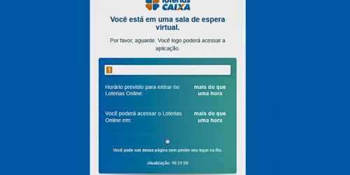 Imagem referente a Mega da Virada: site Loterias Caixa tem fila de espera para apostar