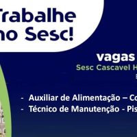 Imagem referente a Sesc Cascavel Hotel Fazenda abre vagas para processos seletivos