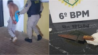 Acusado de esfaquear homem de 37 anos no Centro é detido pela PM