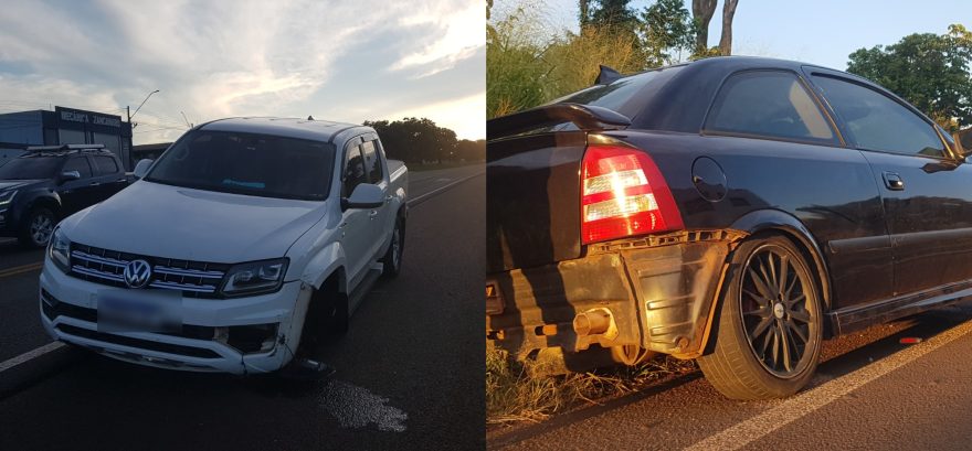 Motoristas saem ilesos após acidente na BR-277 em Santa Tereza do Oeste