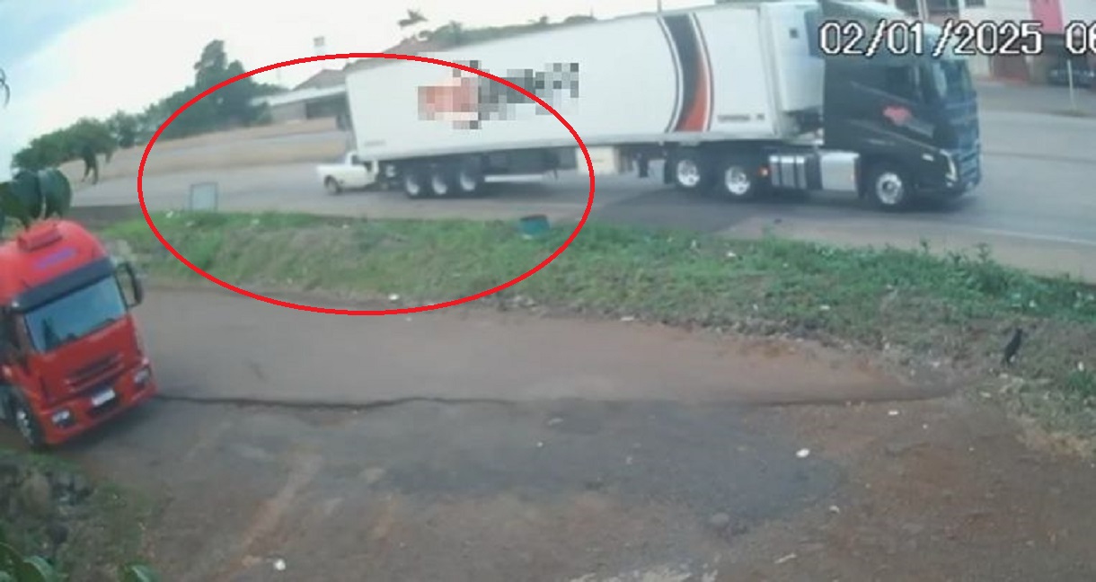 Câmera flagra acidente que matou Pedro Henrique Dressler Vargas na BR-163