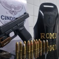 Imagem referente a Pistola 9mm com 16 munições é apreendida pela Romu