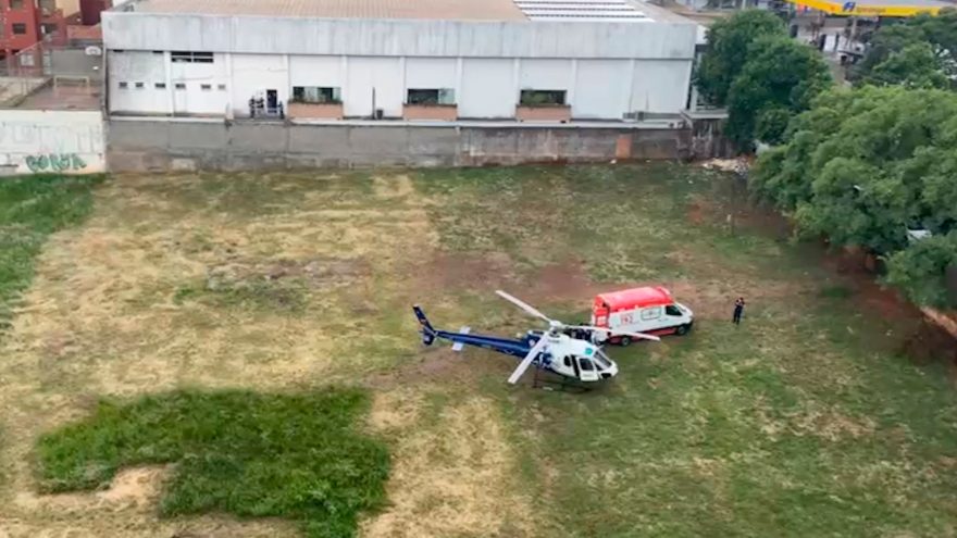 Paciente com quadro de neuroblastoma é trazido de helicóptero para Cascavel