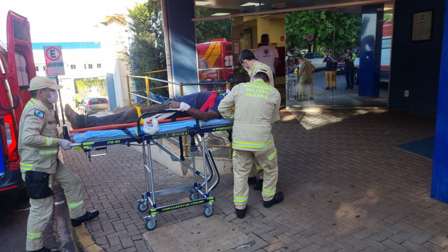 Homem sofre queda e fica ferido no Bairro Santo Inácio em Cascavel