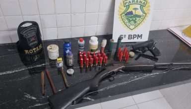 Imagem referente a Polícia apreende armas após homem de 62 anos ameaçar vizinhos