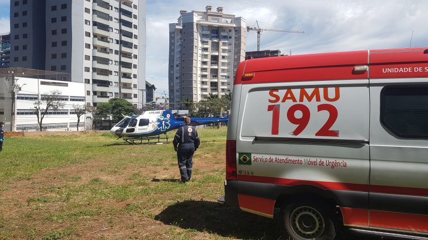 Paciente de Tupãssi é trazido de helicóptero para Cascavel após infarto agudo do miocárdio