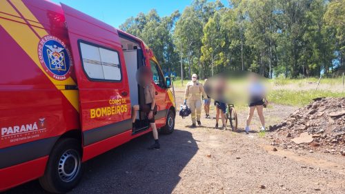 Imagem referente a Rapaz que fazia trilha de bicicleta sofre queda e fica ferido