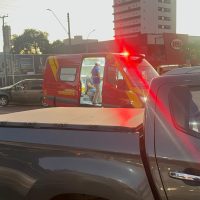 Imagem referente a Motociclista fica ferido em acidente na Avenida Brasil