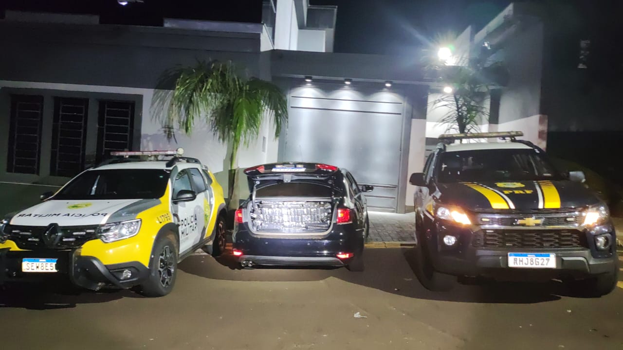PRF e PM apreendem grande quantidade de maconha em Laranjeiras do Sul