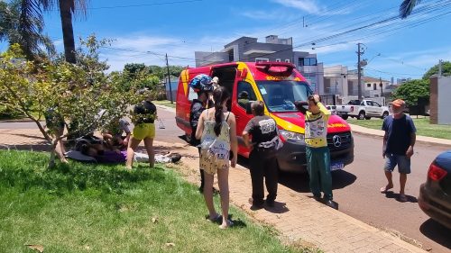 Imagem referente a Motociclista fica ferido ao colidir com S10 no bairro Canadá