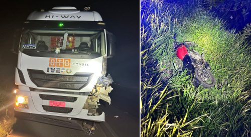 Imagem referente a Jovem de 21 anos perde a vida após bater de frente com caminhão na BR-153