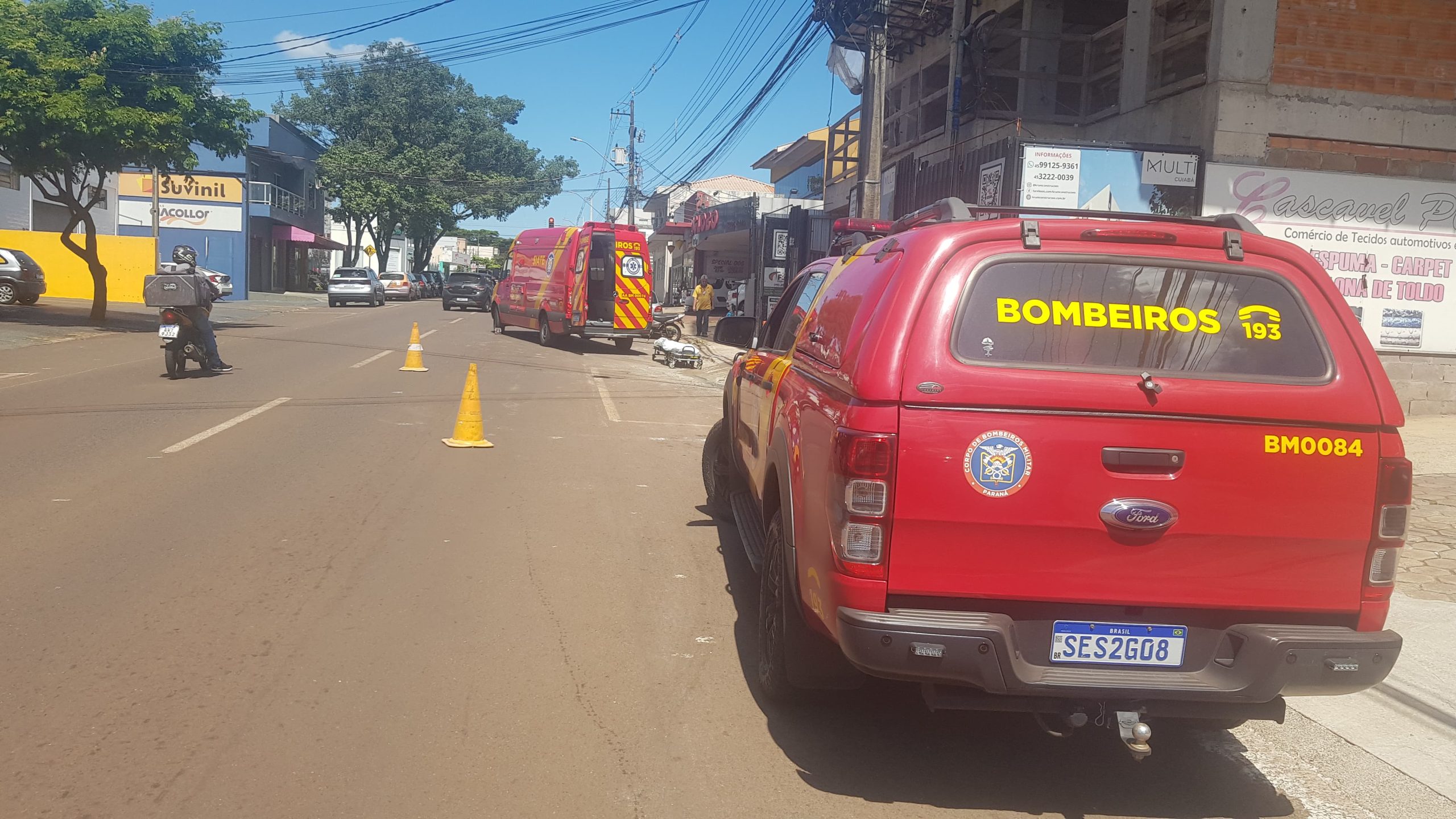 Trabalhador ferido em construção na Rua Cuiabá estava equipado, diz Subtenente