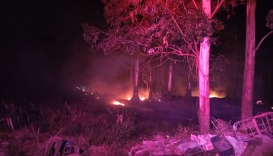 Imagem referente a Corpo de Bombeiros de Cascavel age rápido e controla incêndio próximo à BR-277