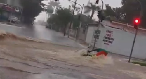 Imagem referente a Motociclista arrastado por enxurrada é encontrado sem vida