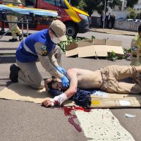 Imagem referente a Motociclista sofre ferimentos graves em acidente no Centro