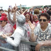 Imagem referente a Manifestantes comemoram democracia na Praça dos Três Poderes