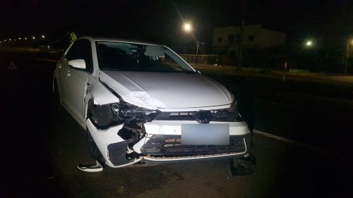 Imagem referente a Polo fica destruído em acidente com caminhão na rodovia BR-277 em Santa Tereza do Oeste