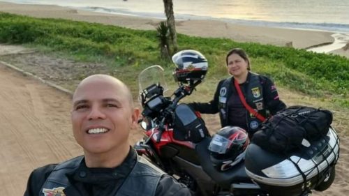 Imagem referente a “De moto, você faz parte da paisagem”, casal que morreu na BR-277 realizava viagem pelo Paraná