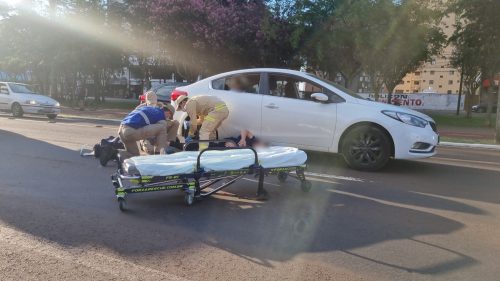 Imagem referente a Mulher fica ferida em acidente na Avenida Brasil