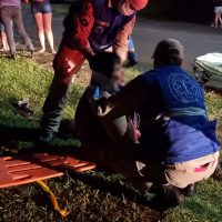 Imagem referente a Motociclista sofre ferimentos graves em acidente no Claudete