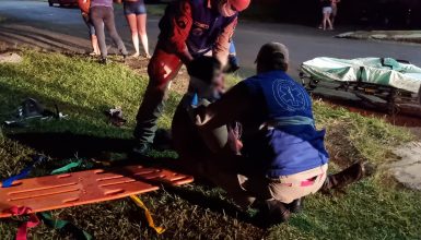 Imagem referente a Motociclista sofre ferimentos graves em acidente no Claudete