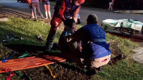 Imagem referente a Motociclista sofre ferimentos graves em acidente no Claudete