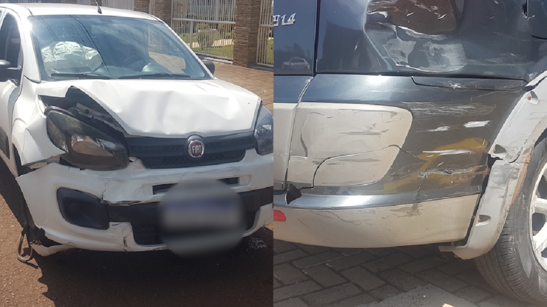 Acidente entre dois carros é registrado na Rua São Paulo