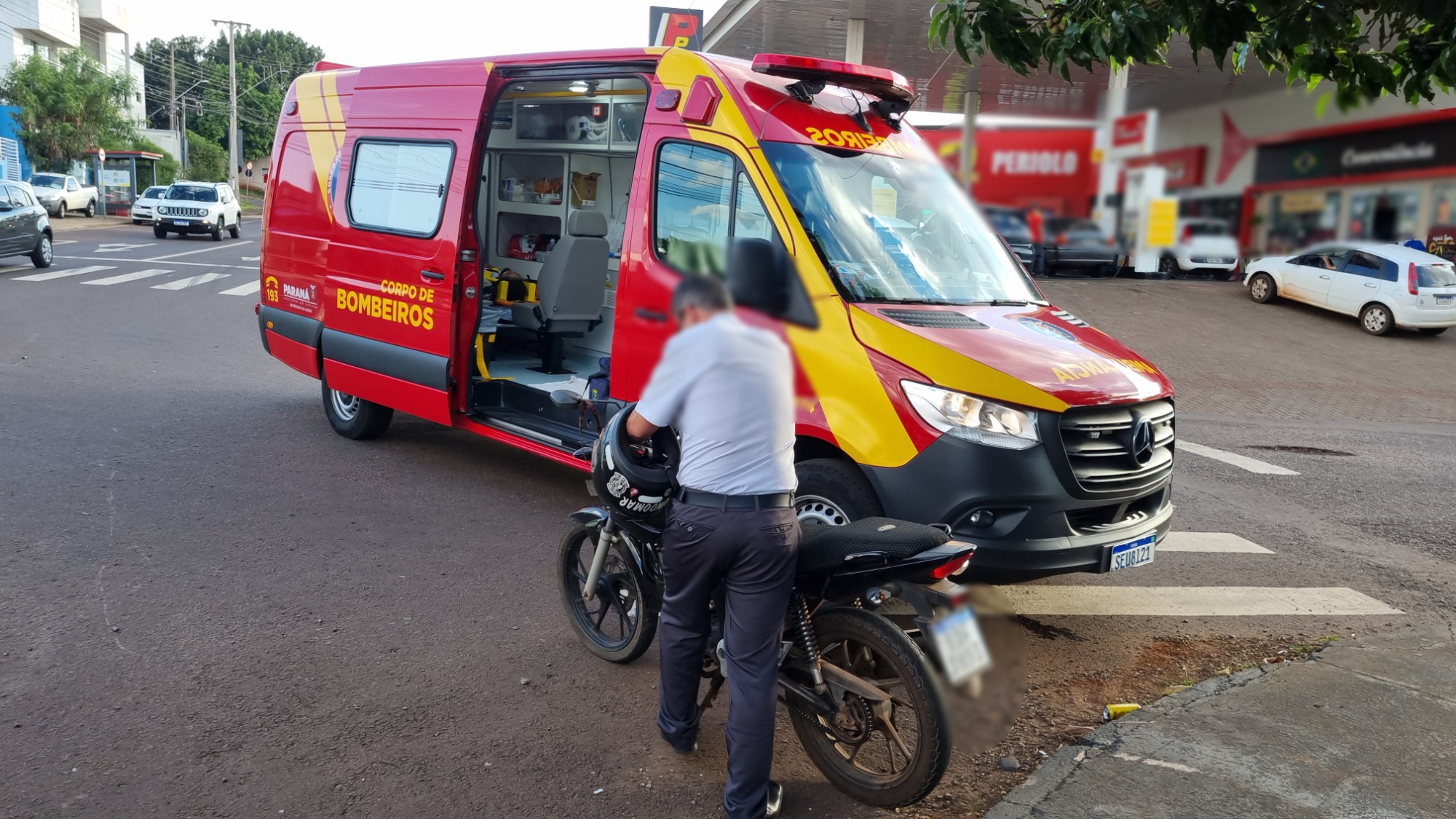 Motociclista fica ferido em acidente no Periolo