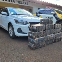 Imagem referente a Operação em Santa Helena resulta na recuperação de carro roubado e apreensão de 200kg de maconha