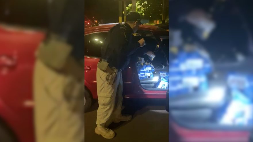 “Morador de rua” tem 7,5 mil maços de cigarro apreendidos pela PRF em Peugeot 207