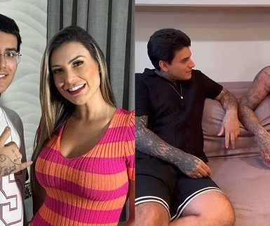 Imagem referente a Filho de Andressa Urach anuncia vídeo com o namorado da mãe