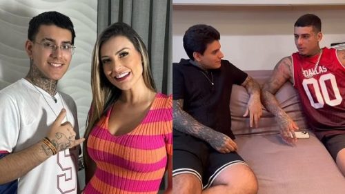 Imagem referente a Filho de Andressa Urach anuncia vídeo com o namorado da mãe