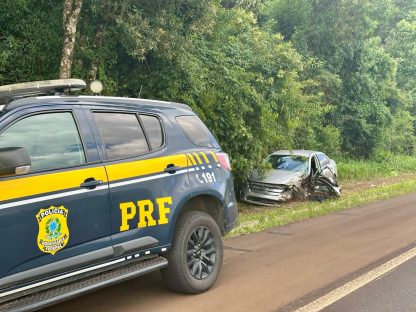 Imagem referente a Grave acidente de trânsito deixa mulher ferida na rodovia BR-373