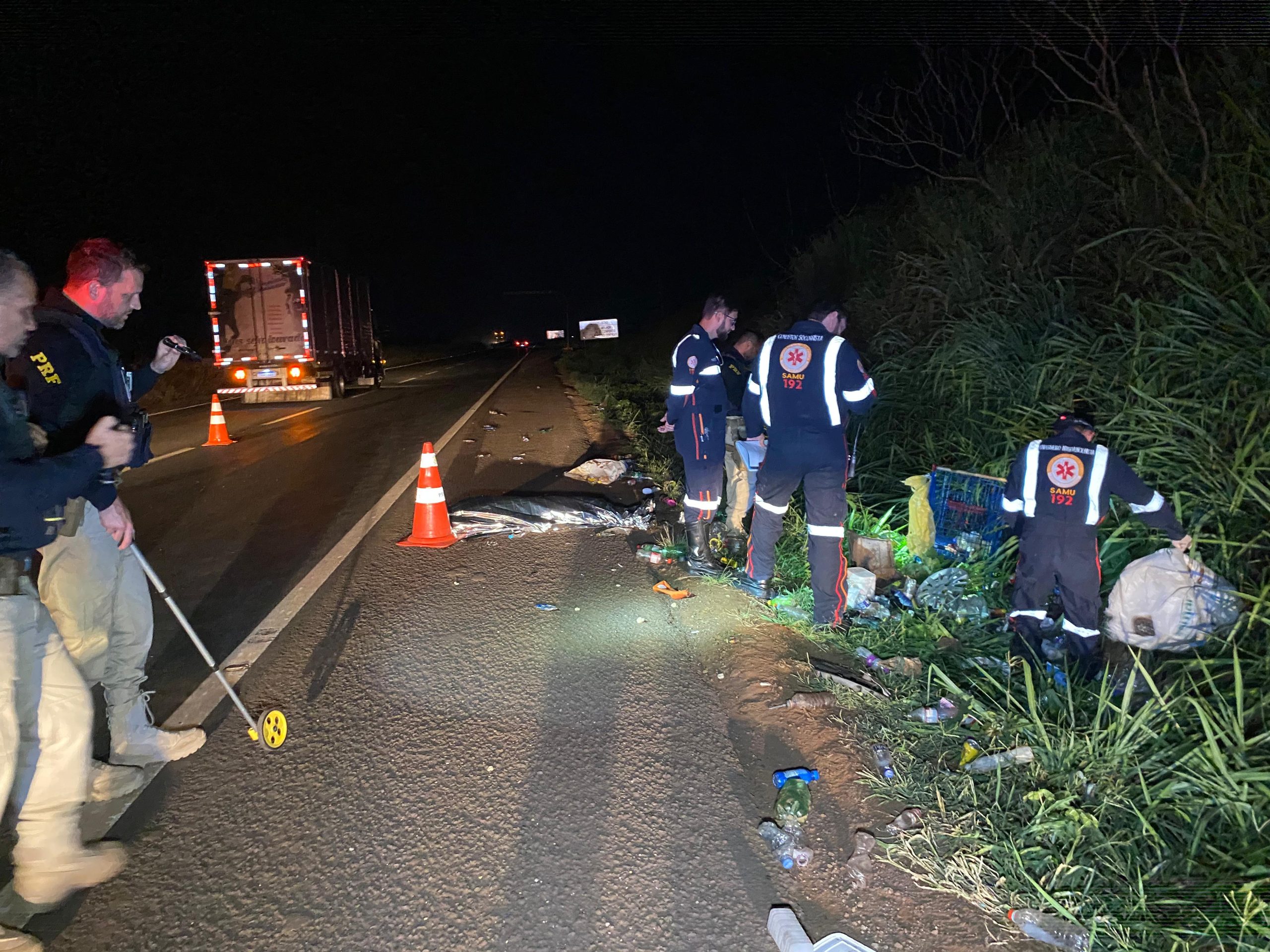 Homem morre atropelado por veículo não identificado na BR-376 em Marialva