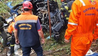 Imagem referente a Casal morre em queda de helicóptero em Caieiras