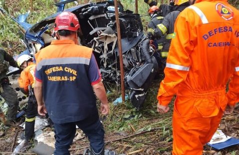 Imagem referente a Casal morre em queda de helicóptero em Caieiras