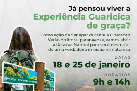 Imagem referente a Imersão na floresta: Sanepar e SPVS promovem visita gratuita à Reserva Guaricica, em Antonina